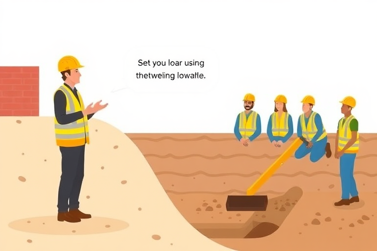 How to Maintain the Original Style When Translating "Flowable fill promotes trench safety and supports drainage pipe buried 60 ft (18.3 m) under new runway"